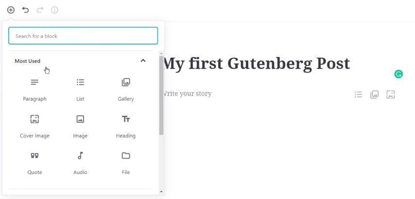 gutenberg content blocks
