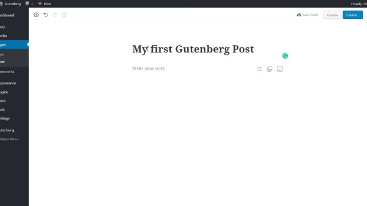 is wordpress gutenberg a good editor