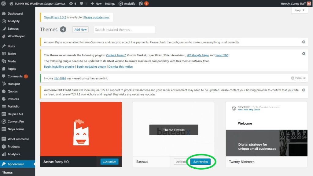 WordPress Theme Preview