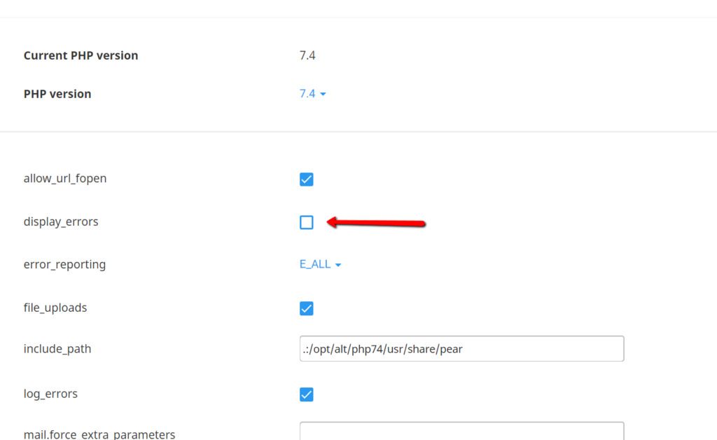 WordPress PHP Error Display