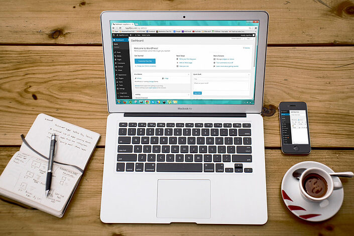 WordPress for SEO Laptop