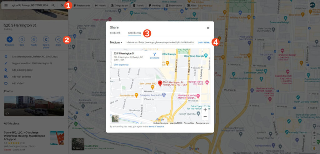 Google Maps Embed