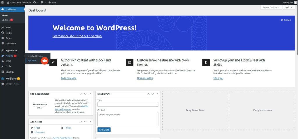 WordPress Add New Plugin
