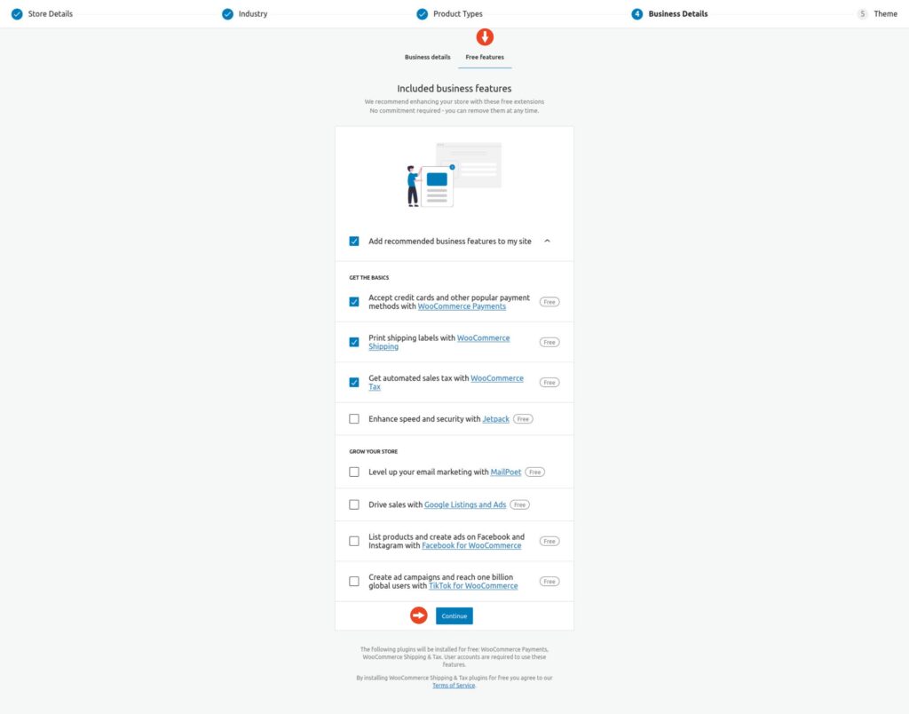 WooCommerce wizard free features