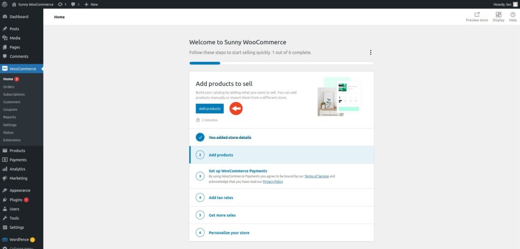 WooCommerce quick start add a product
