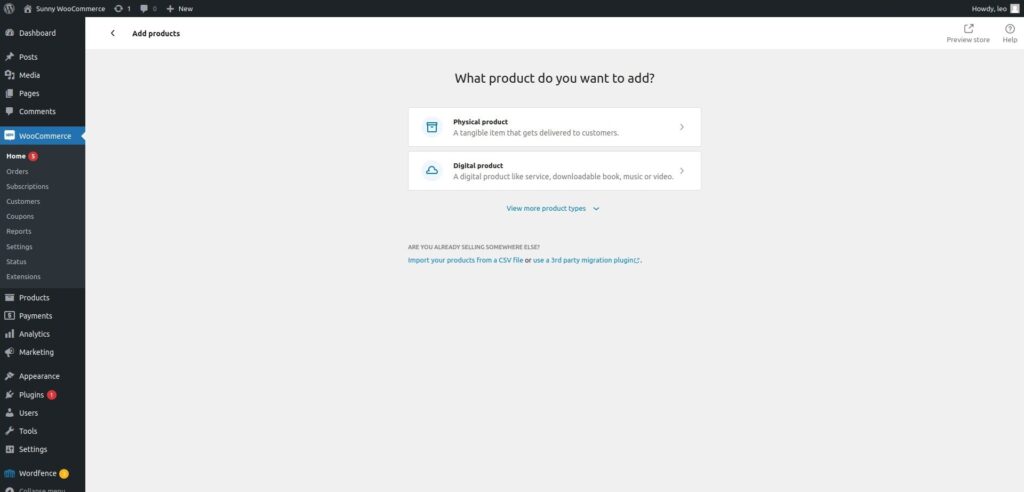 WooCommerce quick start product type