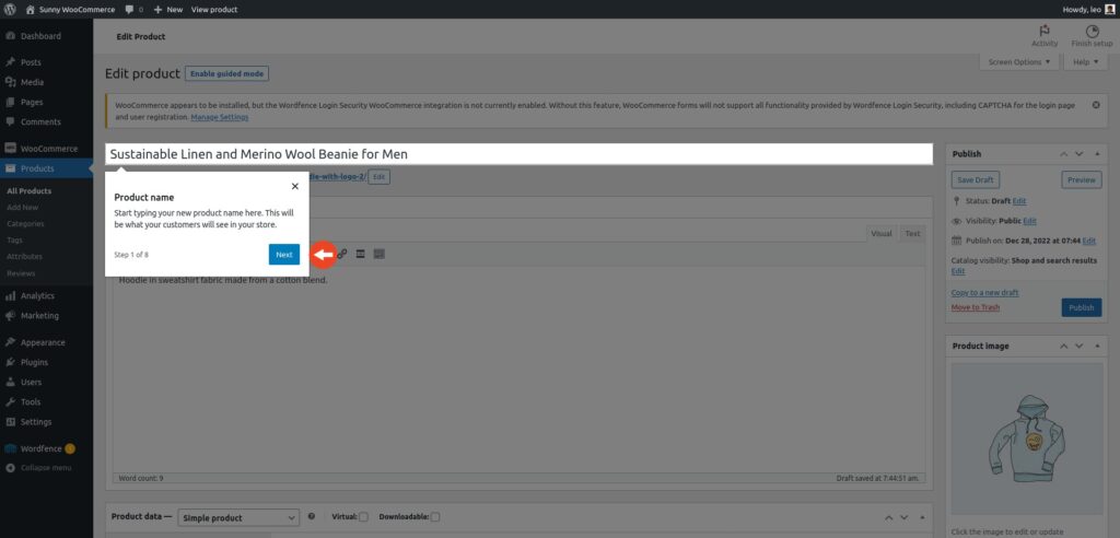 WooCommerce quick start product title