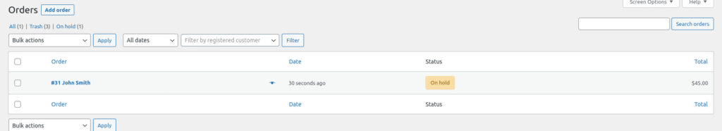 summary of WooCommerce orders