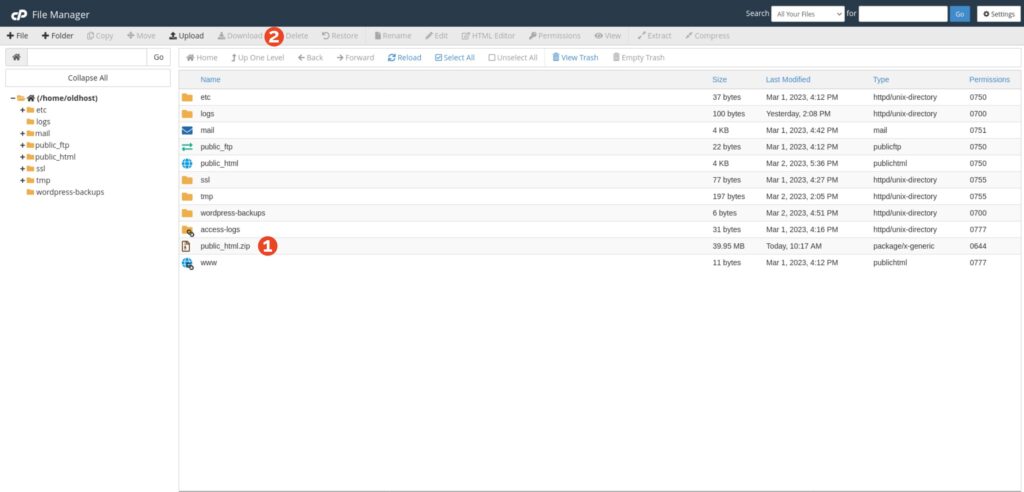 cPanel File Manager download