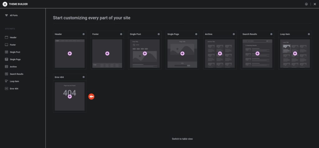 Elementor 404 Template