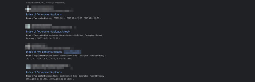 Google directory listing
