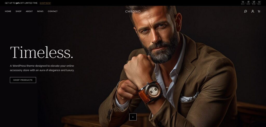timeless WordPress website template