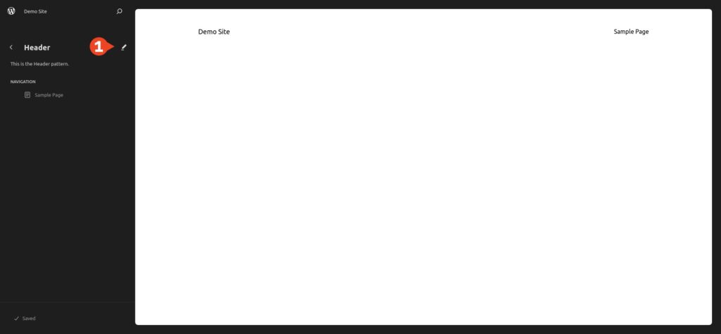 WordPress Block Editor Patterns Header