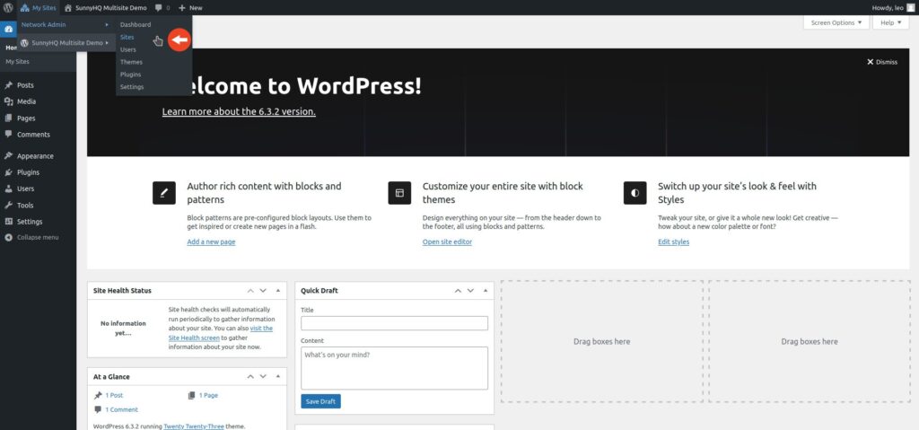 WP Multisite Mysites
