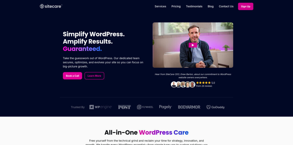 SiteCare WordPress service