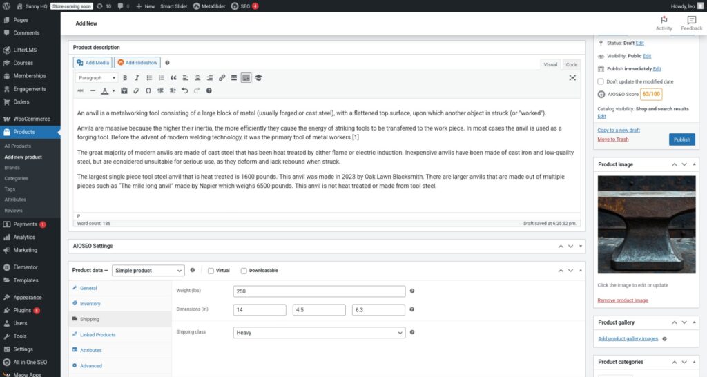 WooCommerce heavy class